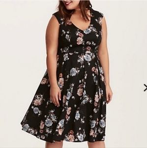 Torrid Black Floral Dress